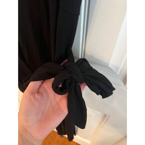 Reformation Black Noir Chestnut Kaila Wrap Skirt Tank Knit Bodycon Dress Sz Smal - Picture 3 of 6